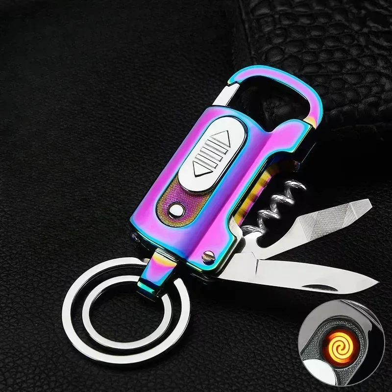 Electronics And Gadgets With I - Briquet électronique multifonctionnel, porte-clés, ouvre-bouteille, couteau,