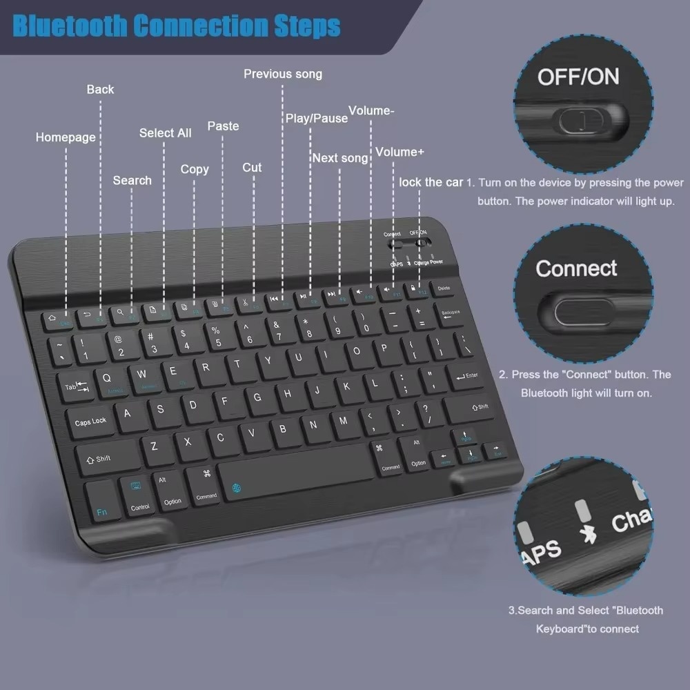 Clavier sans fil Bluetooth 5.0 - Wireless Keyboard Mini avis et prix
