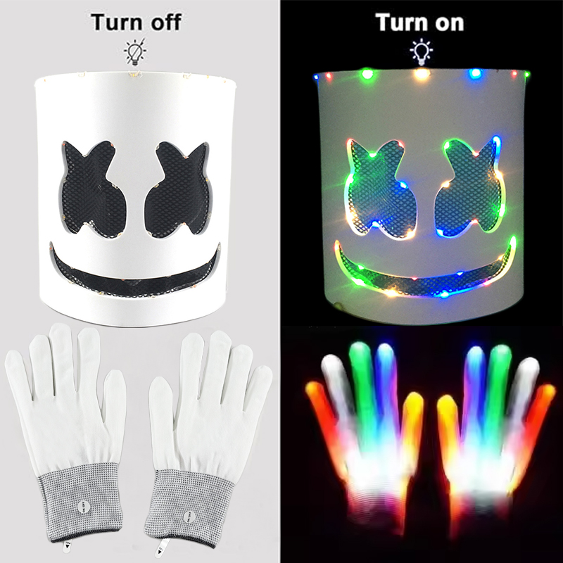 Masque et gants lumineux Led D - Led Gloves Music avis et prix