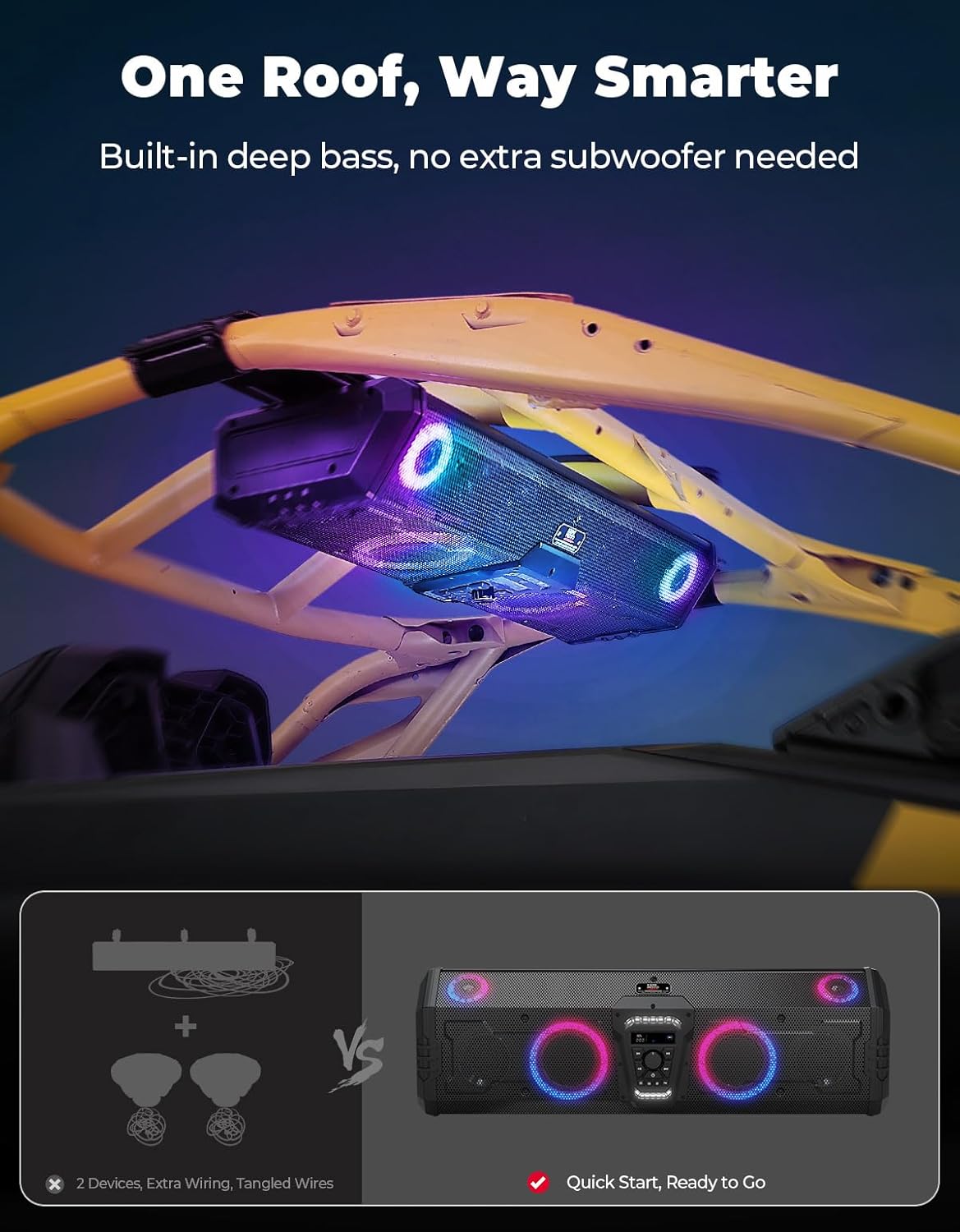 KEMIMOTO UTV 800w haut-parleur - Bluetooth Speaker Waterproof avis et prix